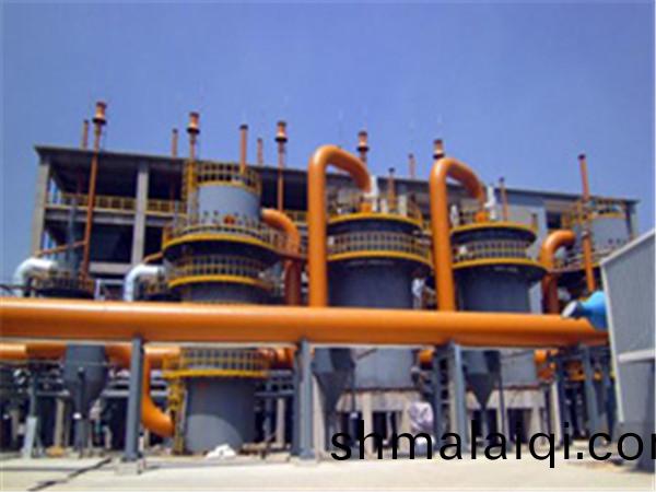 內矇(meng)煤(mei)氣髮生(sheng)鑪現場(chang)